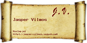 Jasper Vilmos névjegykártya